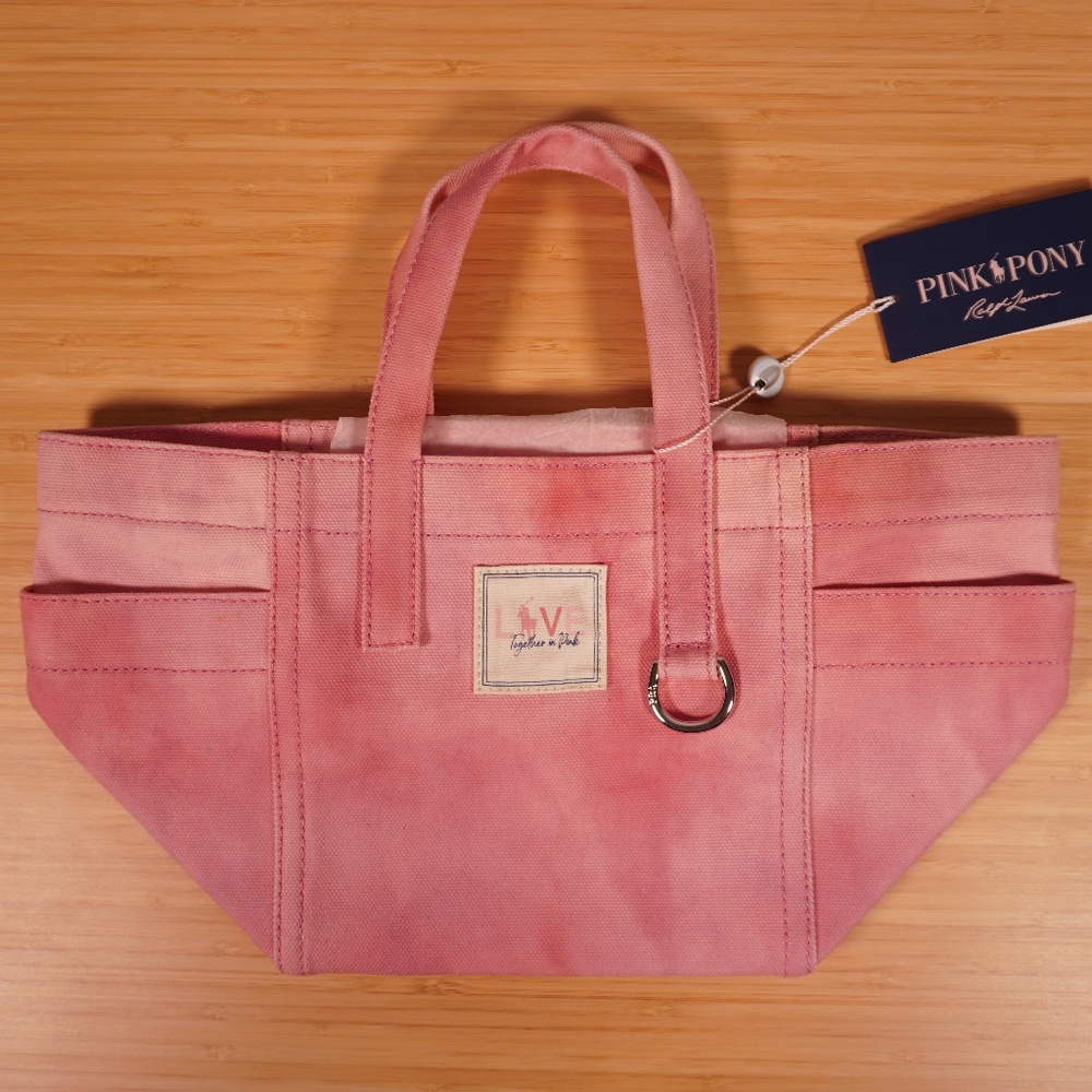 Polo Ralph Lauren Pink Pony 20 Years Handle Bag Cotton